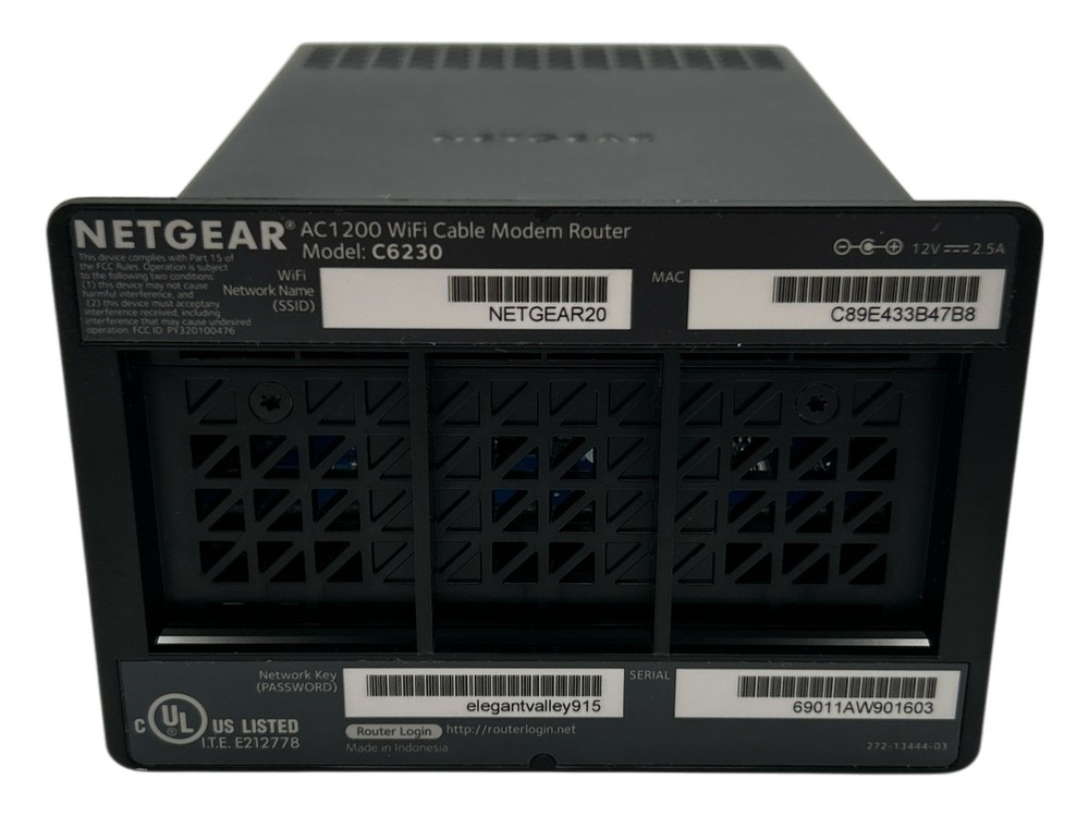 NETGEAR C6230 Cable Modem Router AC1200