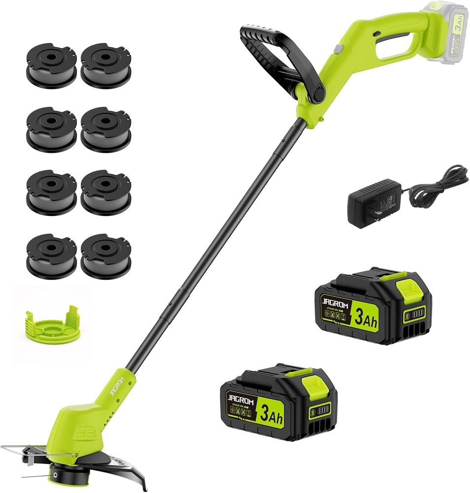 Effortless Lawn Care: 21V Cordless String Trimmer & Edger with Adjustable Design