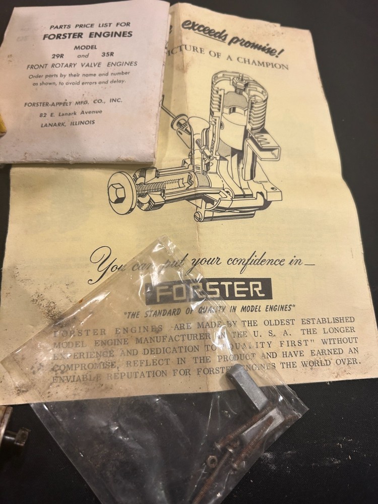 Forster model airplane engine