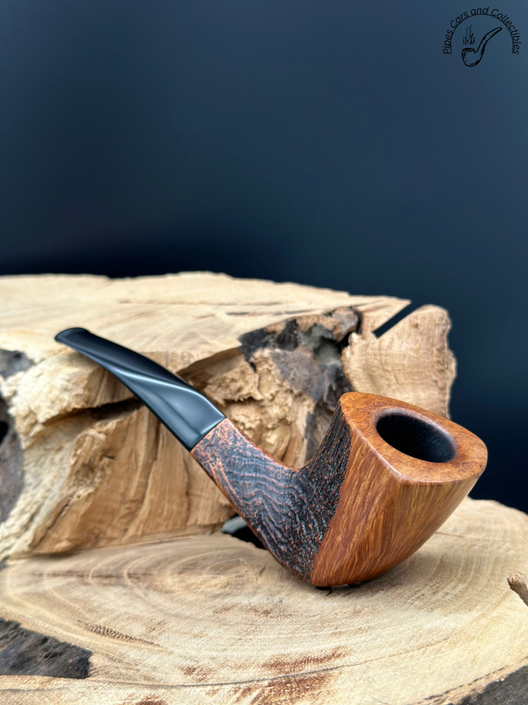 Savinelli Autograph Half Sandblasted Freehand Smoking Pipe