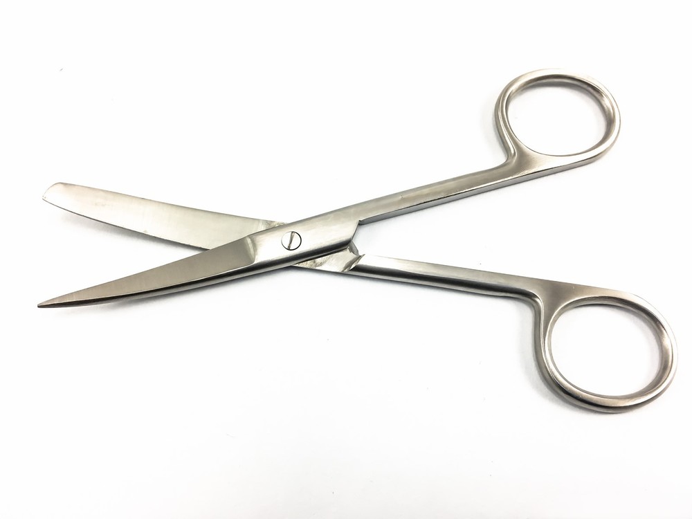 Scissors Fine Curved 16 Cm Sharp / Blunt Thread Scissors First Aid