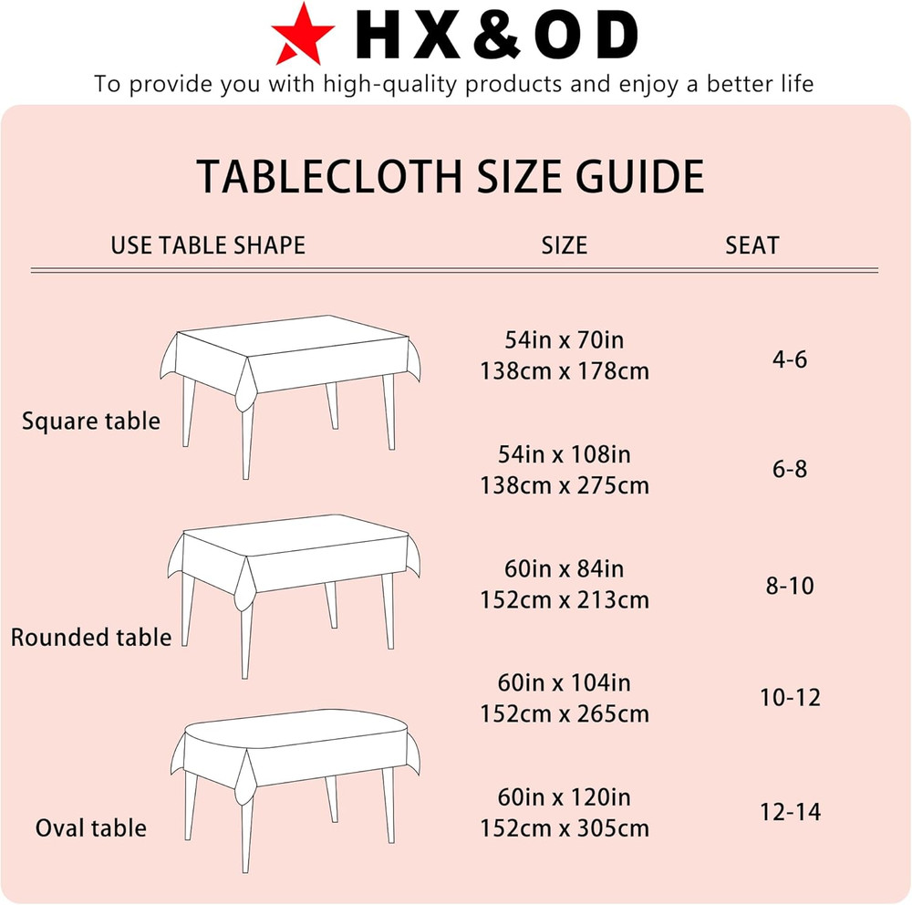 Rectangular Tablecloth Cationic Fabric Waterproof Stain Resistant Wrinkle-Resist