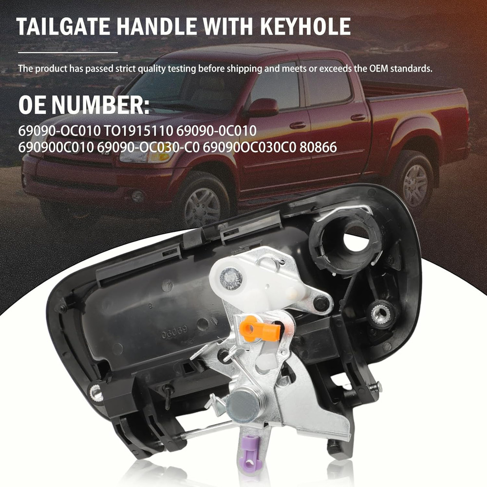 2000-06 Tundra Tailgate Handle Latch with Keyhole–Compatible Replacement