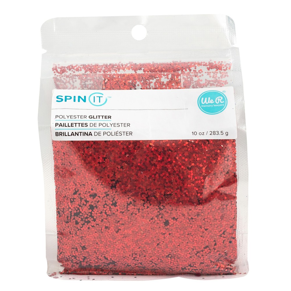 We R Spin It Chunky Glitter 10oz-Red - 2 Pack