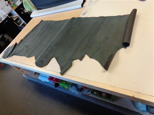 LEATHER HIDE BLACK TEXTURED 79" X 35 1/2"