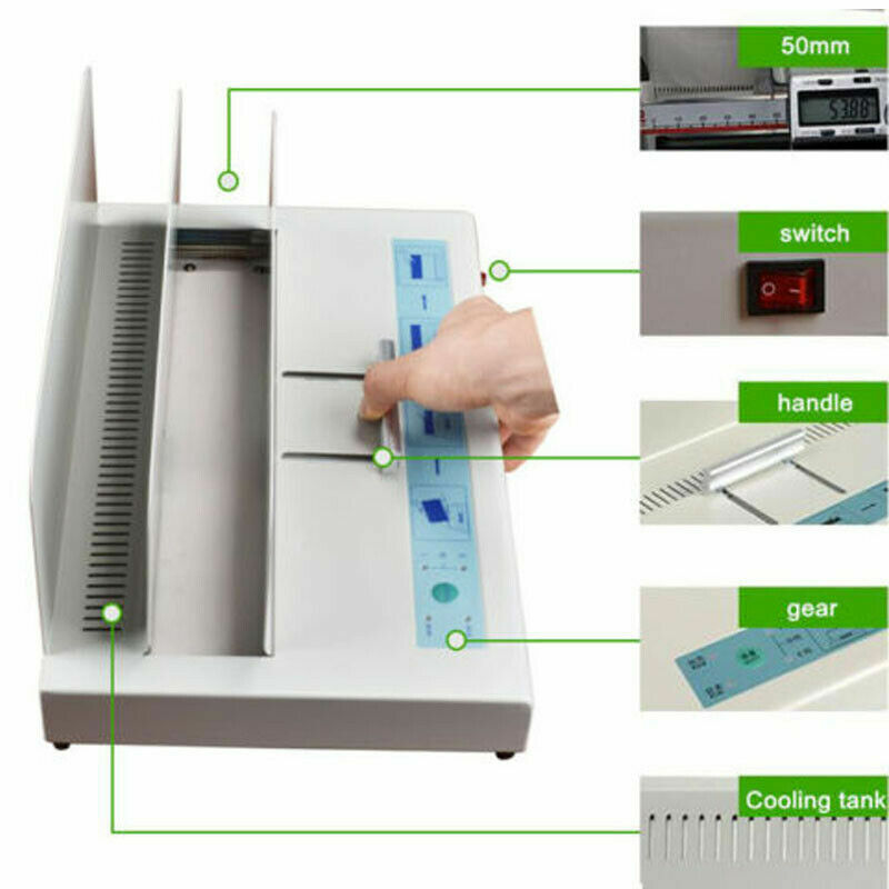 220V Hot Melt Binding Machine SK-5000 Automatic A3 A4 A5 Book Envelope Binder