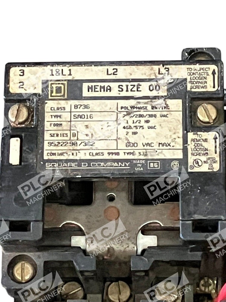 Square D Nema Size 00 Starter 8736-SAO16 B