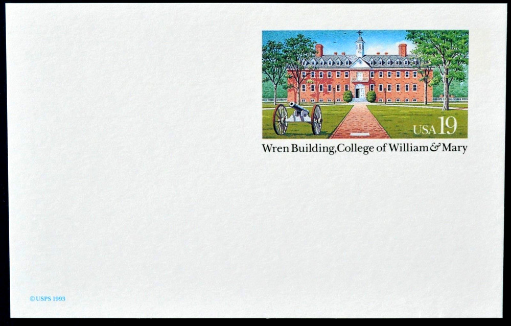1993 US Sc. #UX167 postal card, 19 cent, mint, sharp corners, excellent shape