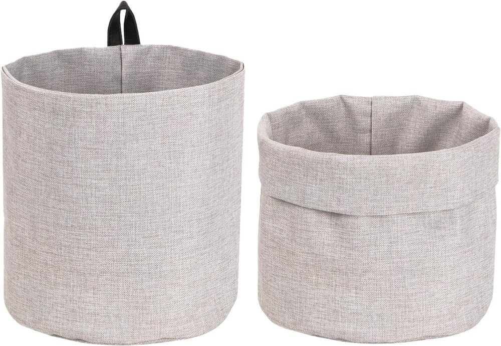 Bigso Soft Hang Around Hanging Storage Basket | Small | Grey