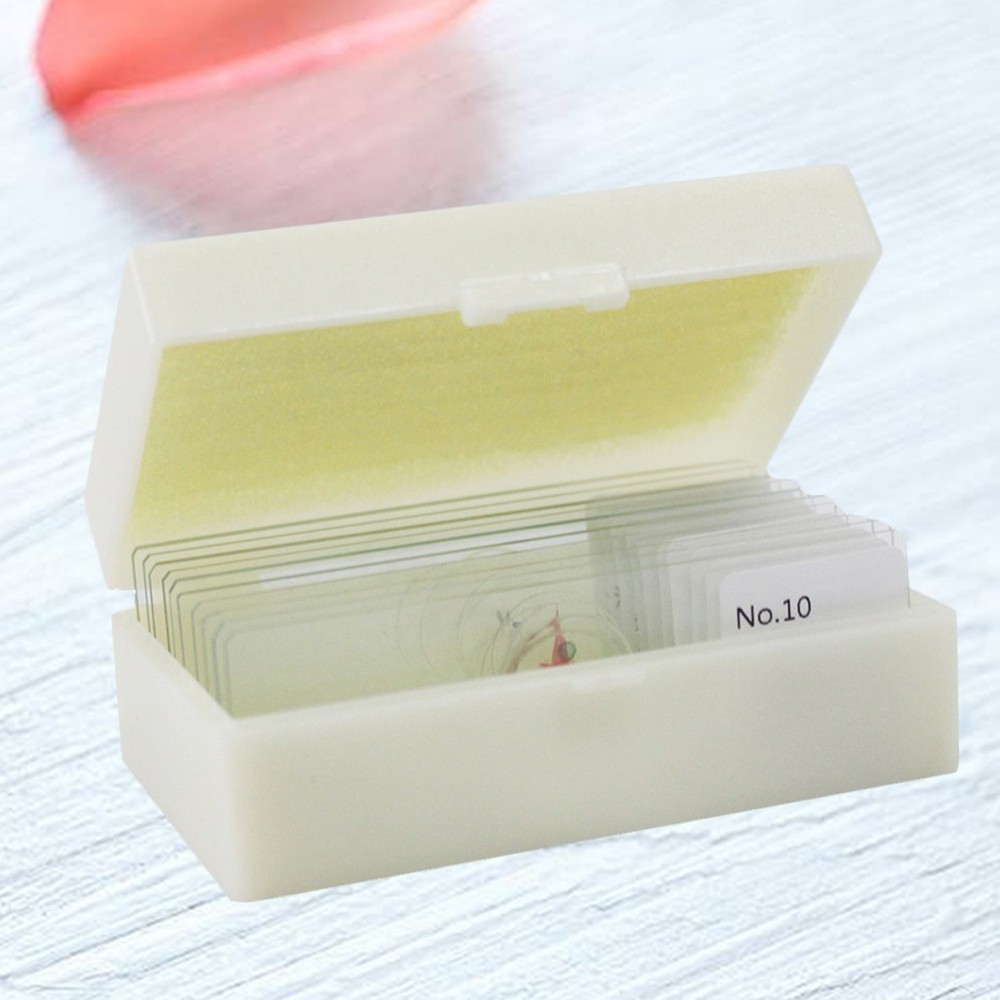 10 PCS/Set Microscope Slides Coverslips Miccroscope Glass Specimens