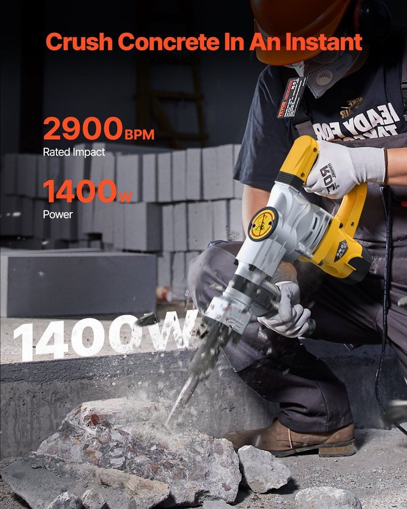 1400W Multi-Functional Concrete Demolition Tool with Durable Alloy Chuck