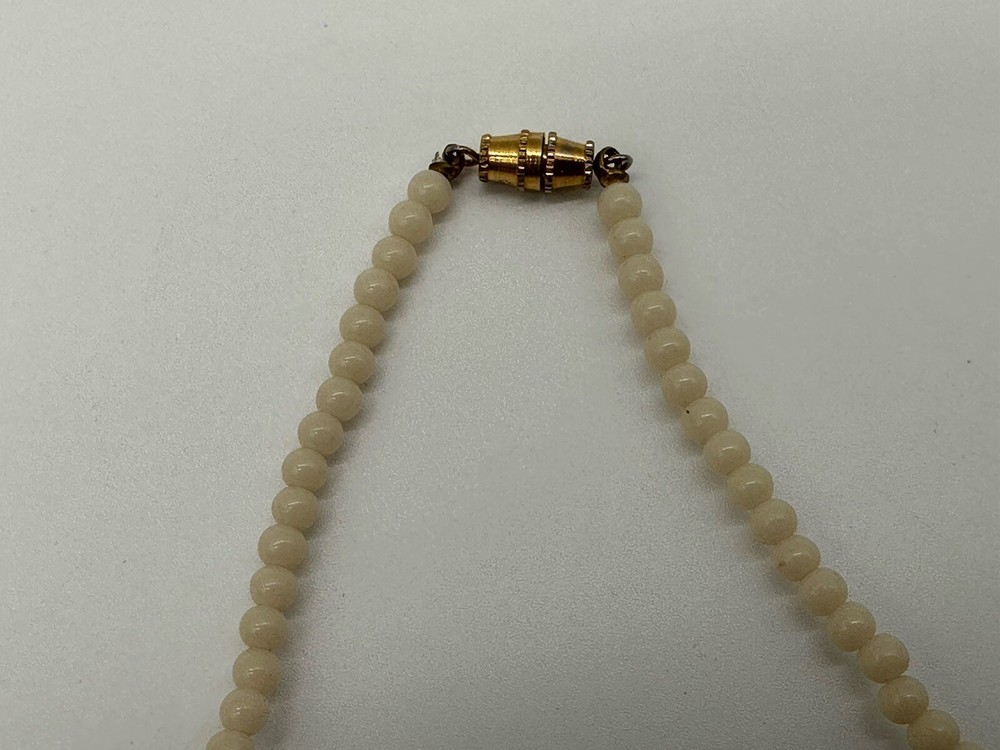 Vintage Handmade Bead And Shell? Necklace 6”