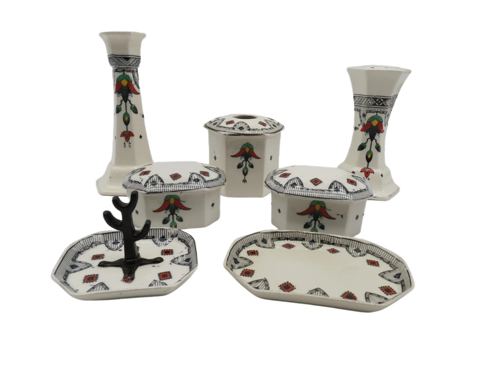 Antique Vanity Dressing Table 7 Piece Set