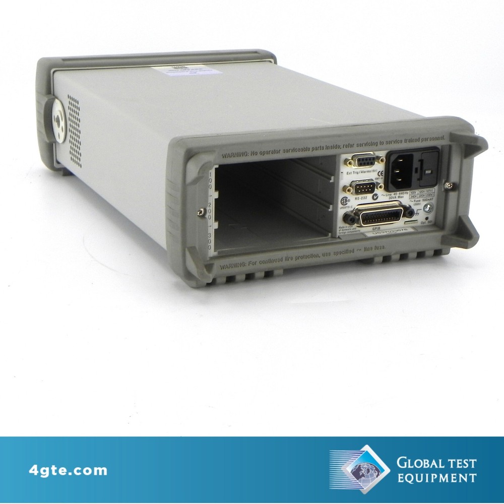 Keysight 34970A-001 Data Acquisition Control Mainframe. No DMM Installed.