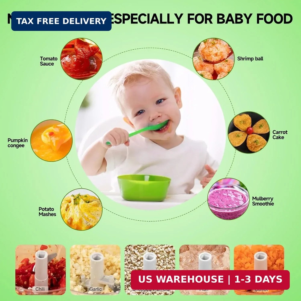 Manual Food Processor Vegetable Chopper, Portable Hand Pull String Garlic Mincer