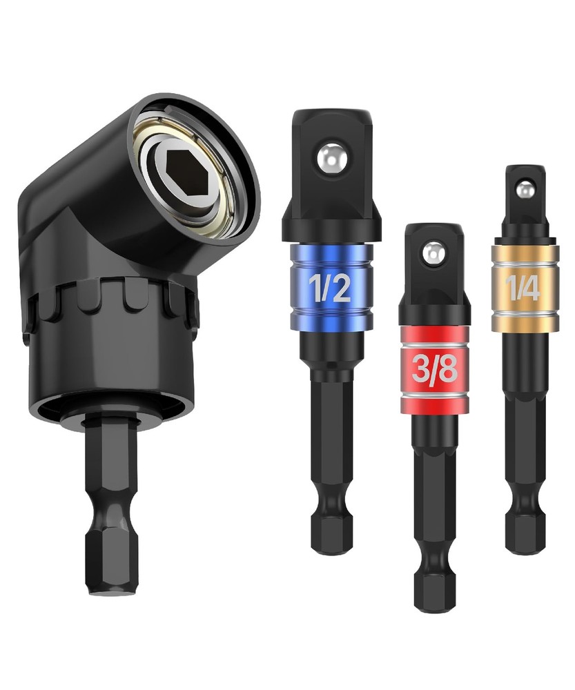 Bates- Socket Adapter Extension Set with Right Angle Drill Attachment, 4...