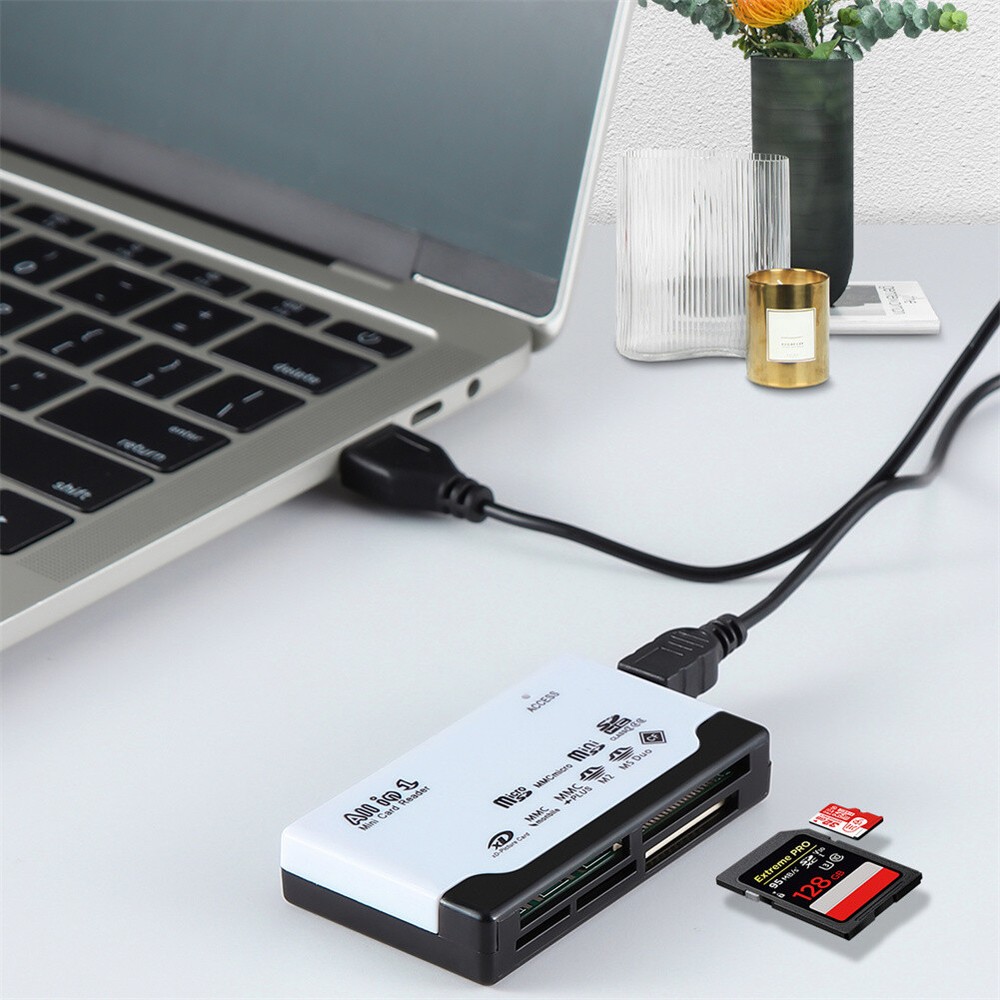 Card Reader USB 2.0 Micro SD TF CF Smart Memory Adapter Laptop Computer