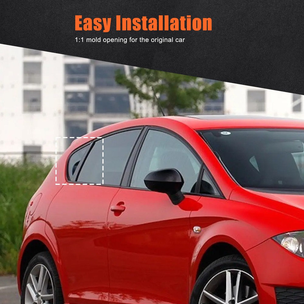 ABS Glossy Black Rear Triangular Louver Trim Panel For Seat Leon 2008-2012