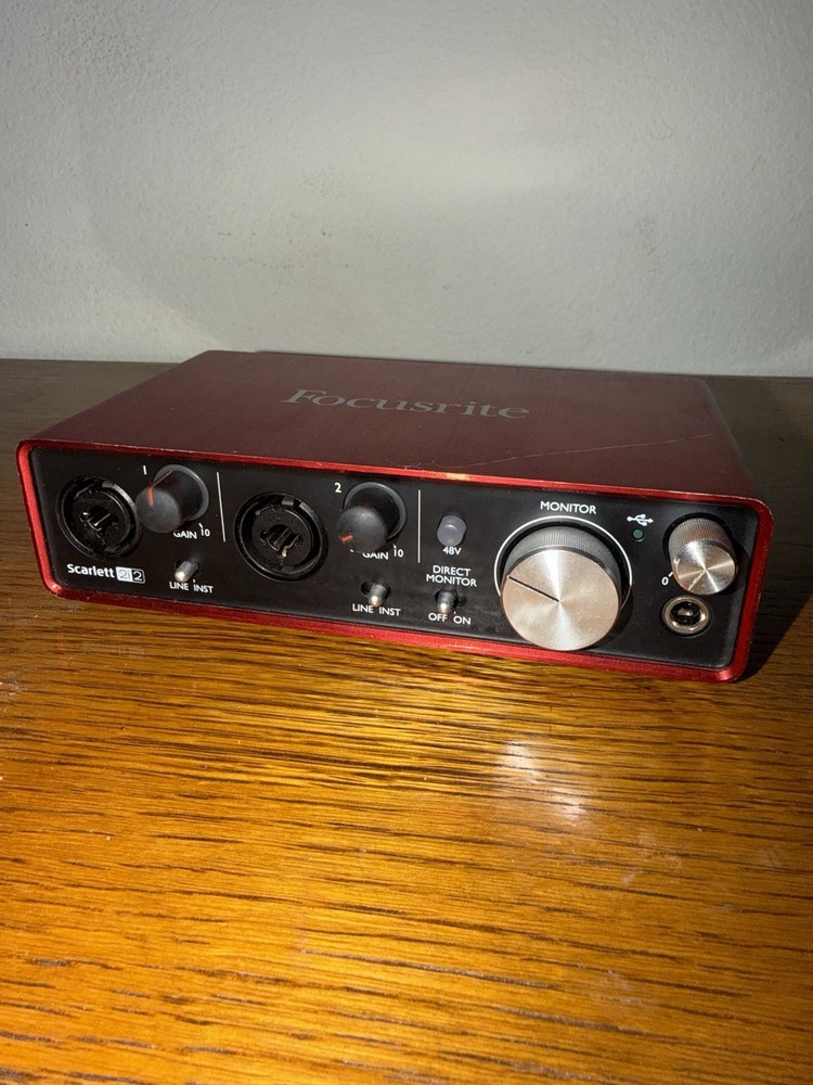 Focusrite Scarlett 2i2 2nd Gen USB Audio Recording Interface Working And Tested