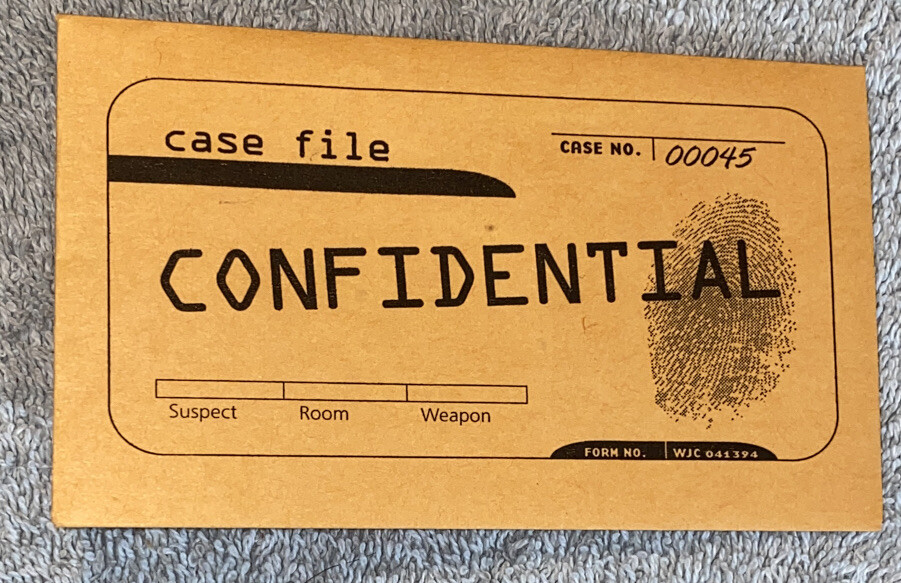 Clue 2005 Case File Confidential Envelope Replacement Piece