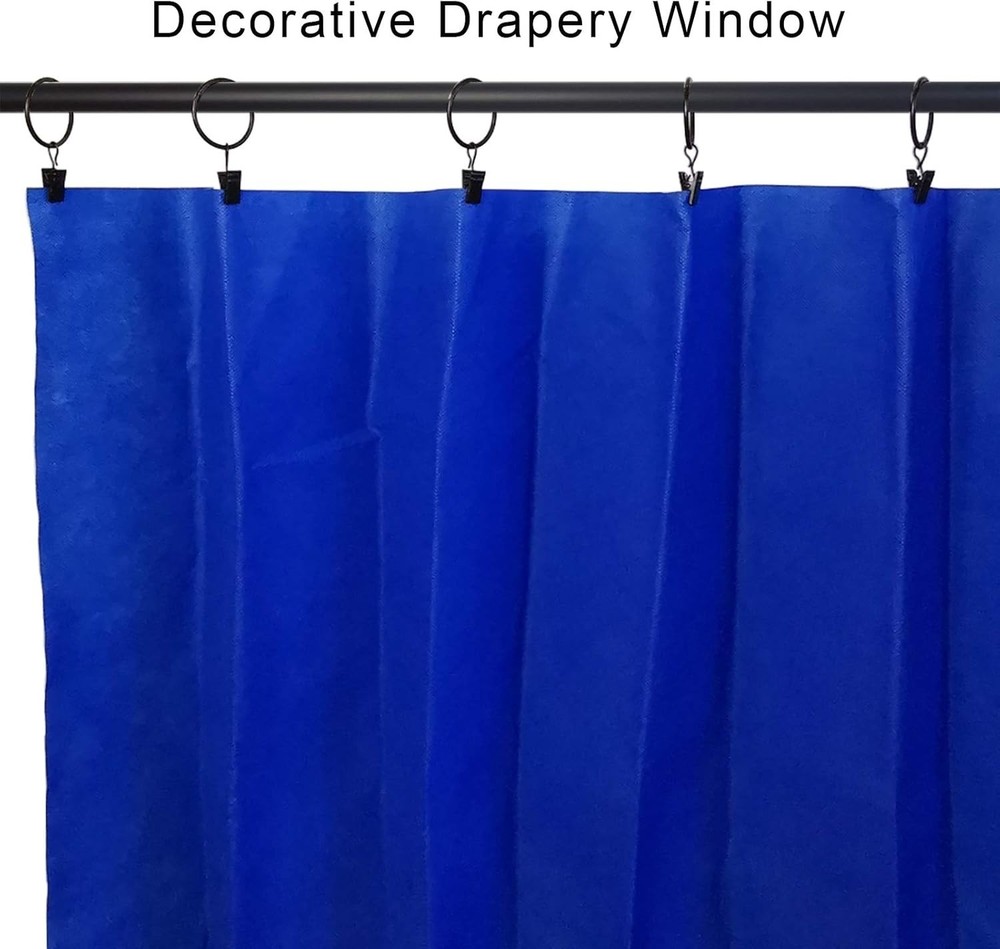 Versatile 40 Pack Black Drapery Clips & Rings – 1.26“ Diameter, Rustproof Design