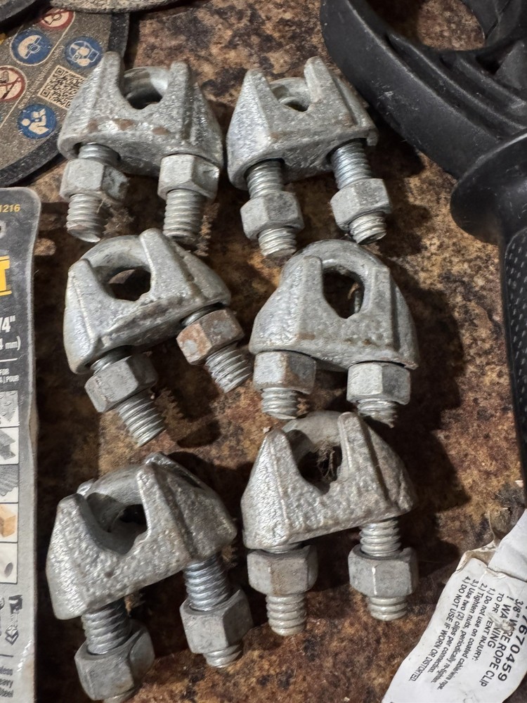6 pc Wire Rope Clamp Cable Clamp 3/8" Galvanized