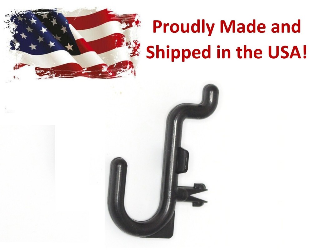 Plastic Black J Hook Peg Board Hook Kit Tool Storage Craft Hooks Pick A Pack