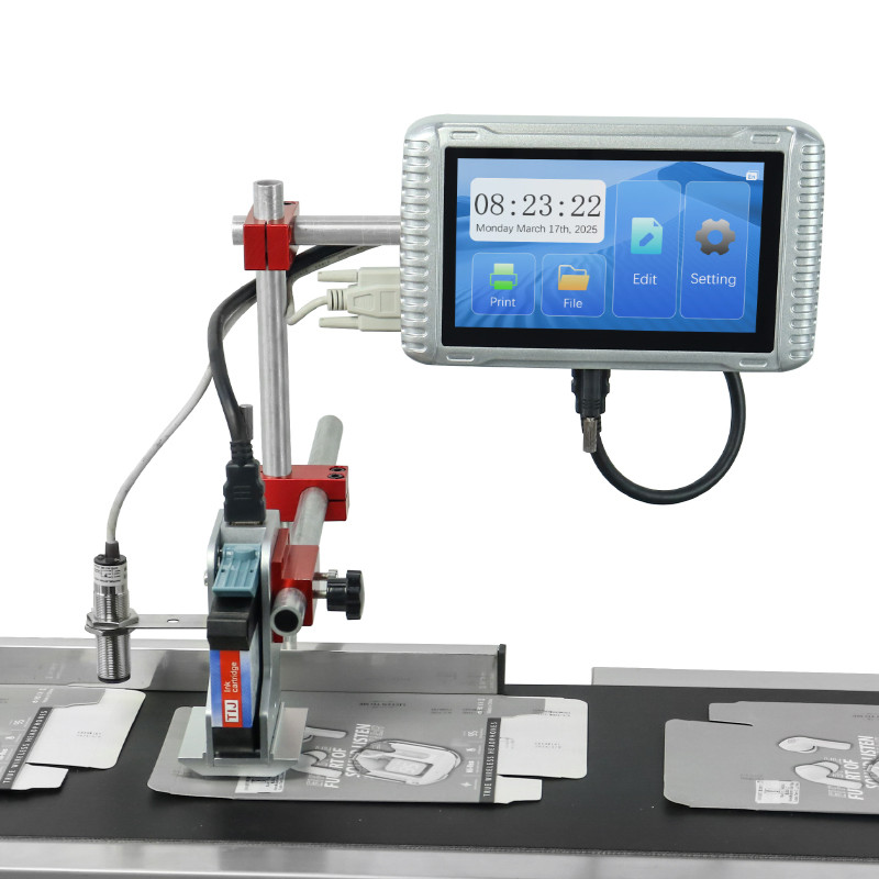 Online inkjet printer does not include conveyor printing batch number