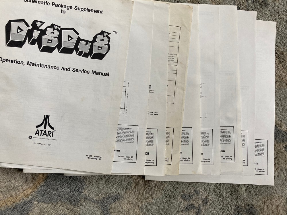 Atari Dig Dug Arcade Manual and Schematic