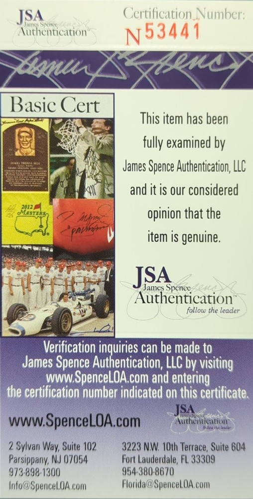 JSA Authentic Dick Vitale Signed Promotional Material (8.5x5.5)