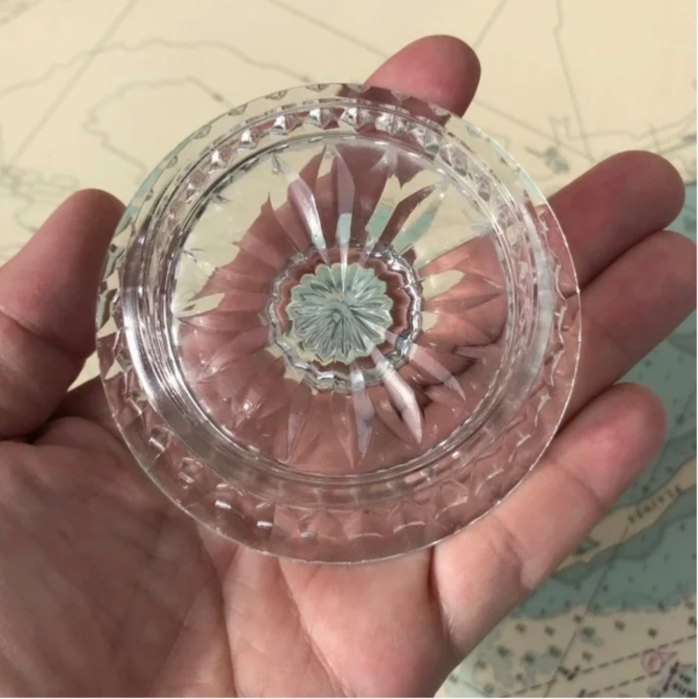 Vintage Crystal / Glass Starburst Ring Holder