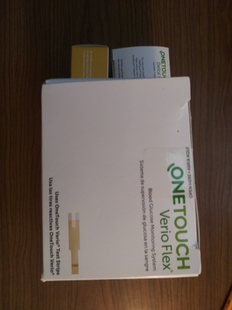One Touch Verio Flex (Glucose Machine) 100 Test Strips, Lancets 100