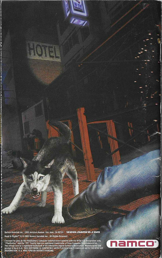 Dead to Rights PS2 Original Replacement Manual Only