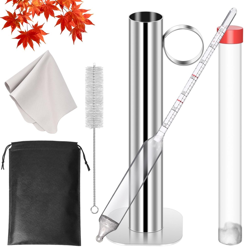 6pcs Maple Syrup Hydrometer Kit,Maple Syrup Density Kit,Stainless Steel Maple...