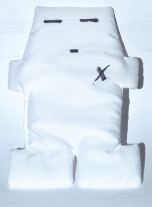 White Voodoo Doll 5"