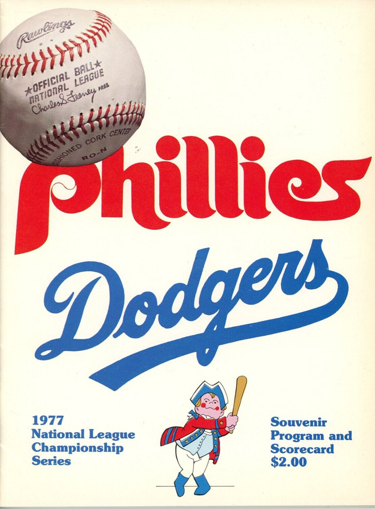 1977 MLB NLCS OFFICIAL PROGRAM NEAR MINT Condition!! Phillies Dodgers