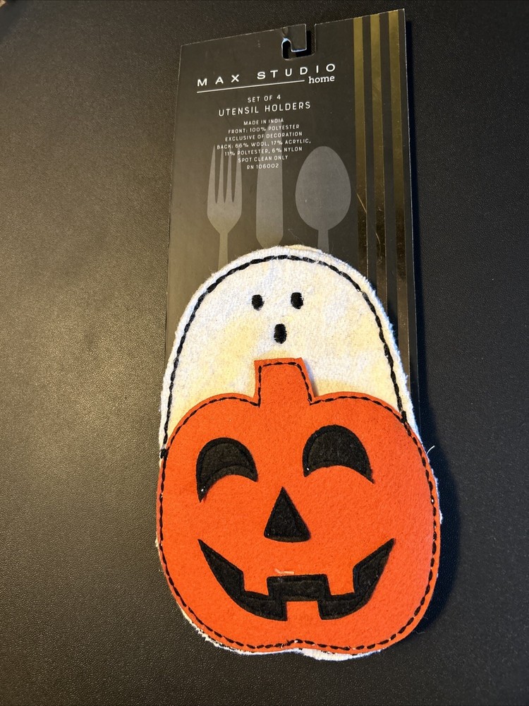 Halloween Fabric Utensil Holders Set Of 4