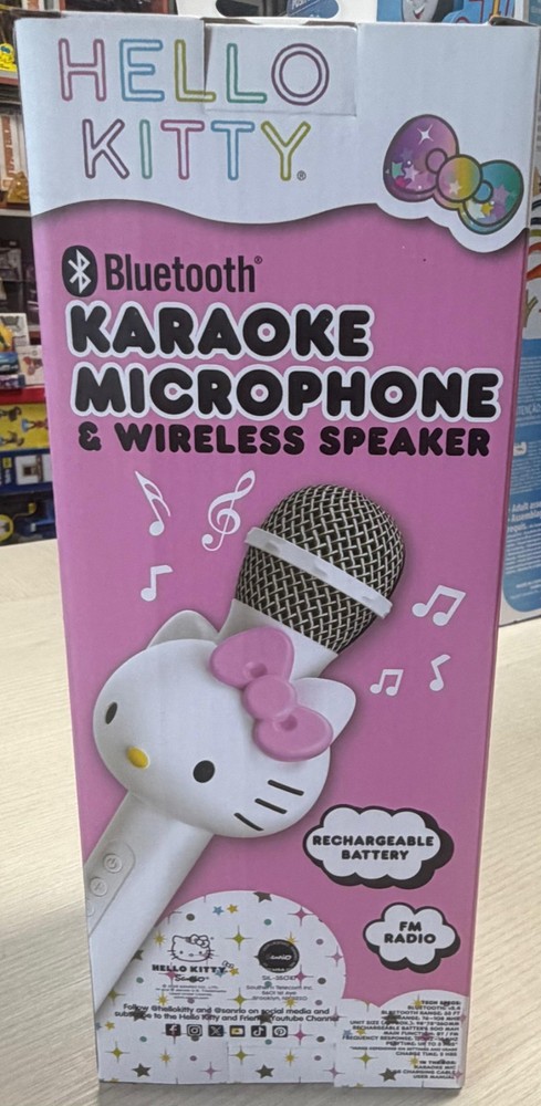 Hello Kitty Bluetooth Karaoke Microphone Wireless Speaker USB Charging NIB