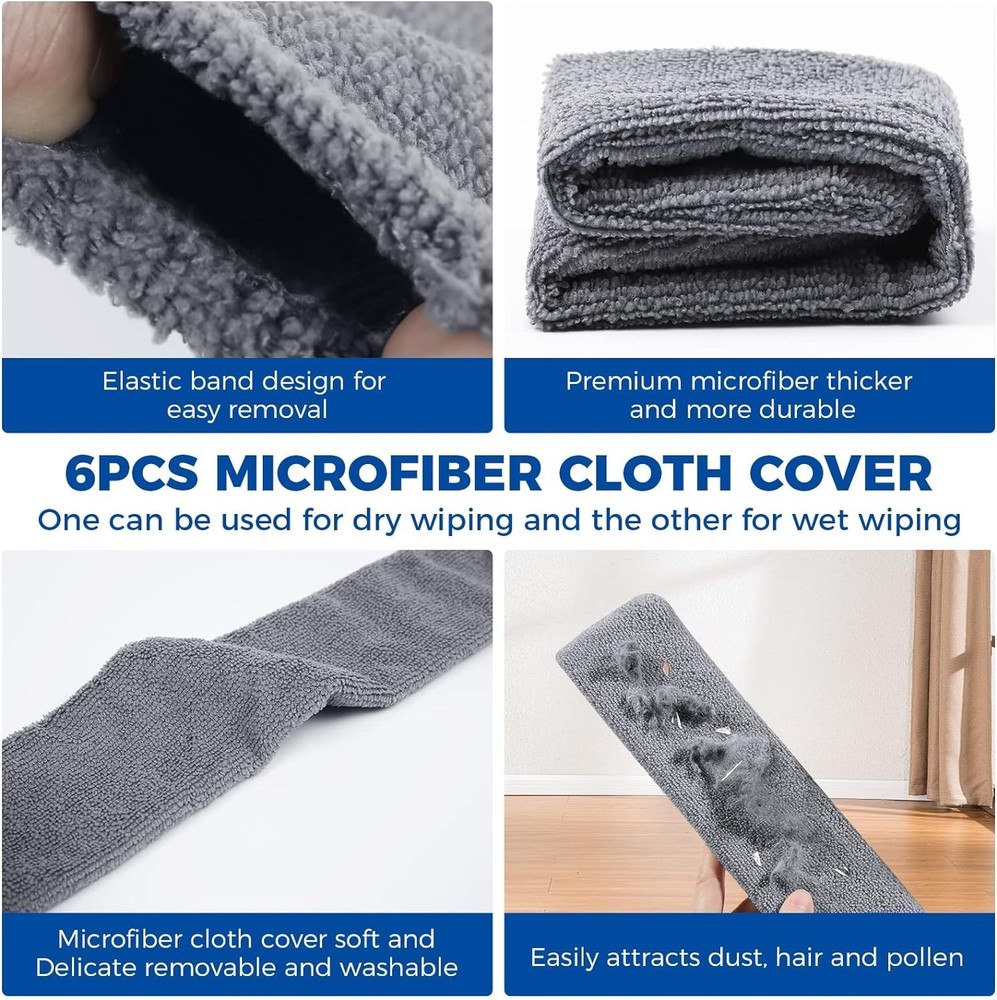 6pcs Dusters Replacement Cloth Retractable Gap Dust Cleaner Cloths, Reusable ...