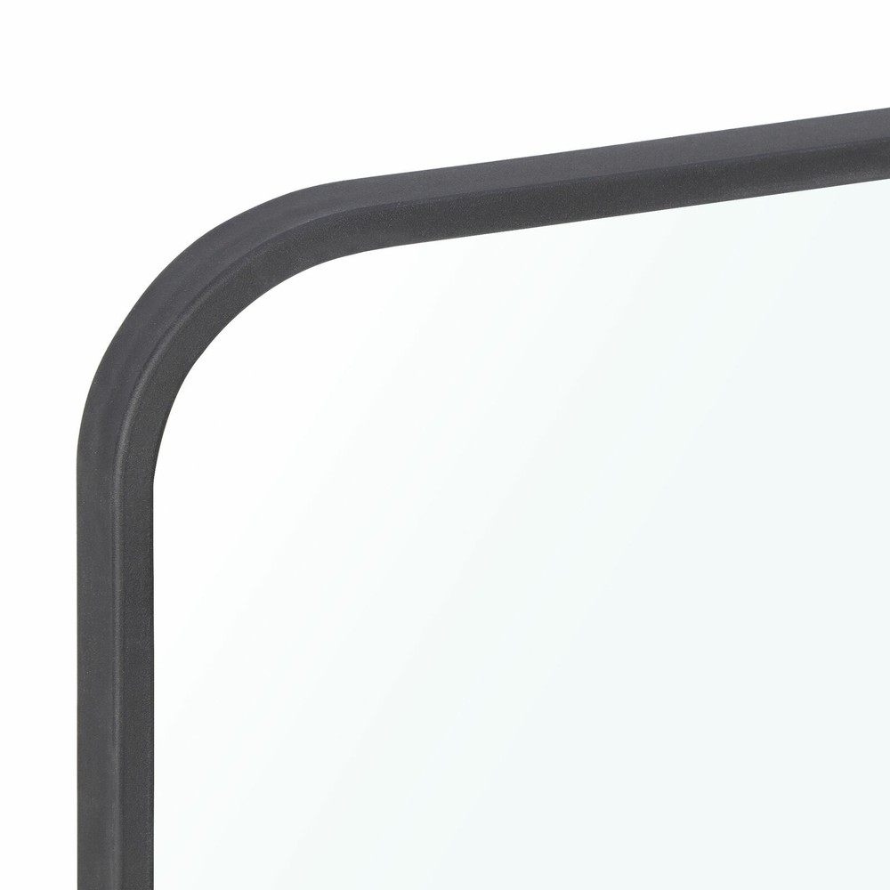 24" x 36" Wall-Mounted Rectangular Mirror Metal Black Frame Bath Beauty Bedroom