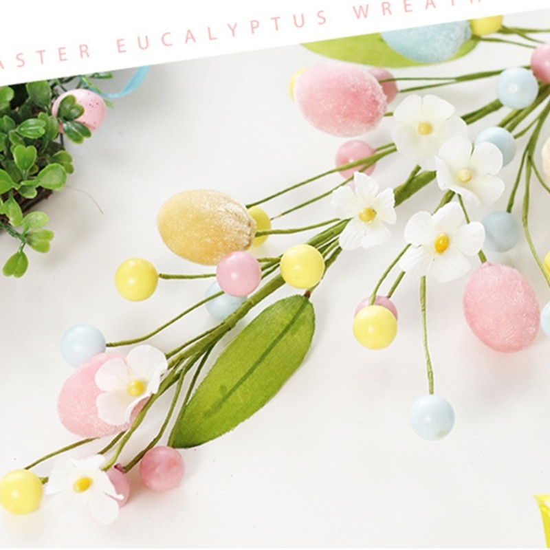 Easter Spray with Easters Eggs Artificial Easters Eggs Flower Spring Floral Stem