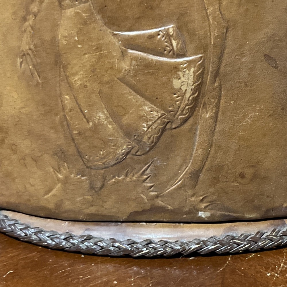 Book End Leather Foldable Engraved Just Over 6 Inches