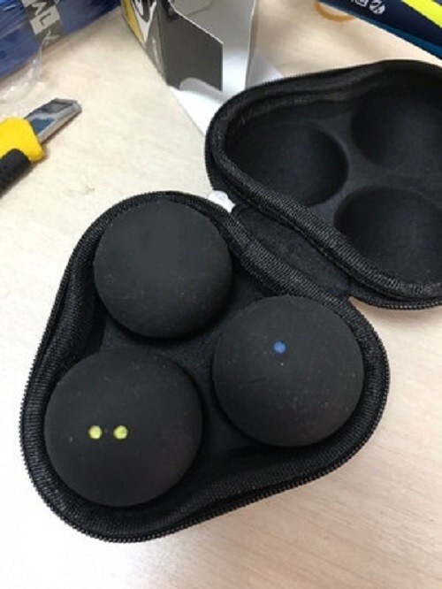 One Pcs Squash Bag Three-Piece Golf Ping Pong Storage Holder