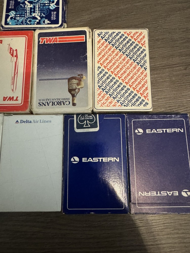 vintage airline playing cards