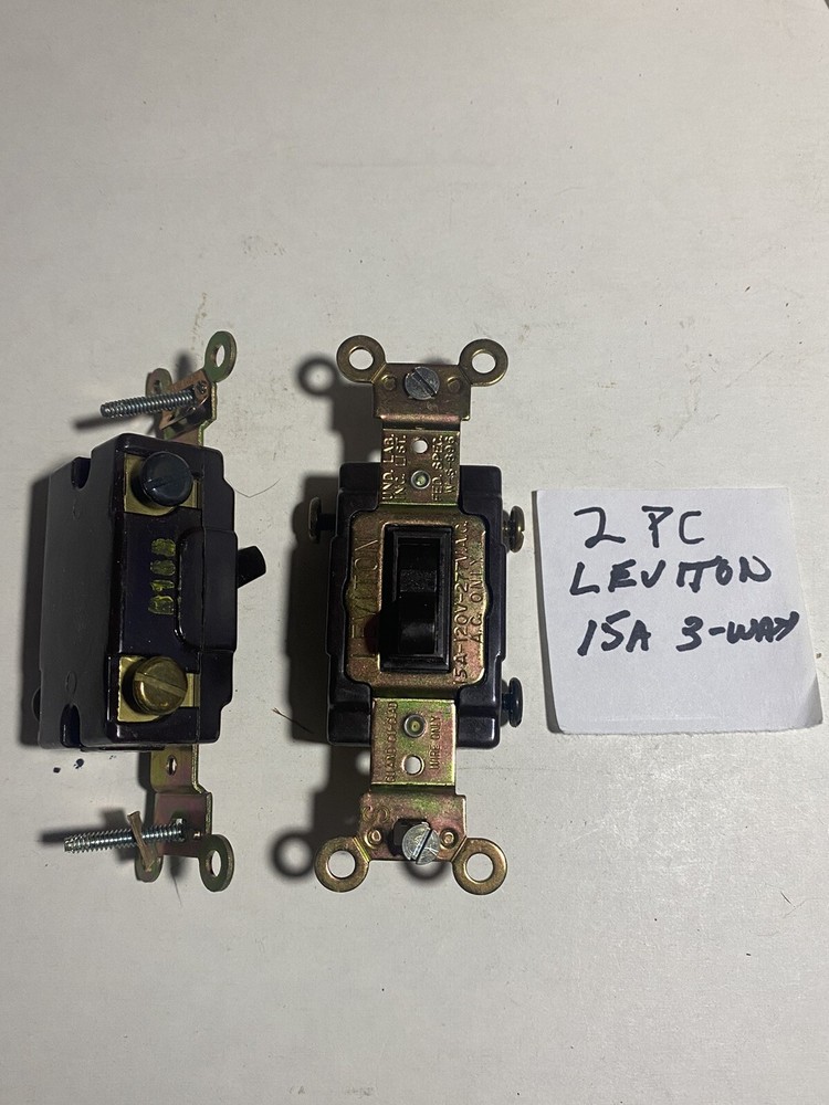 2pc 3 Way 15 Amp Switch USA Nos