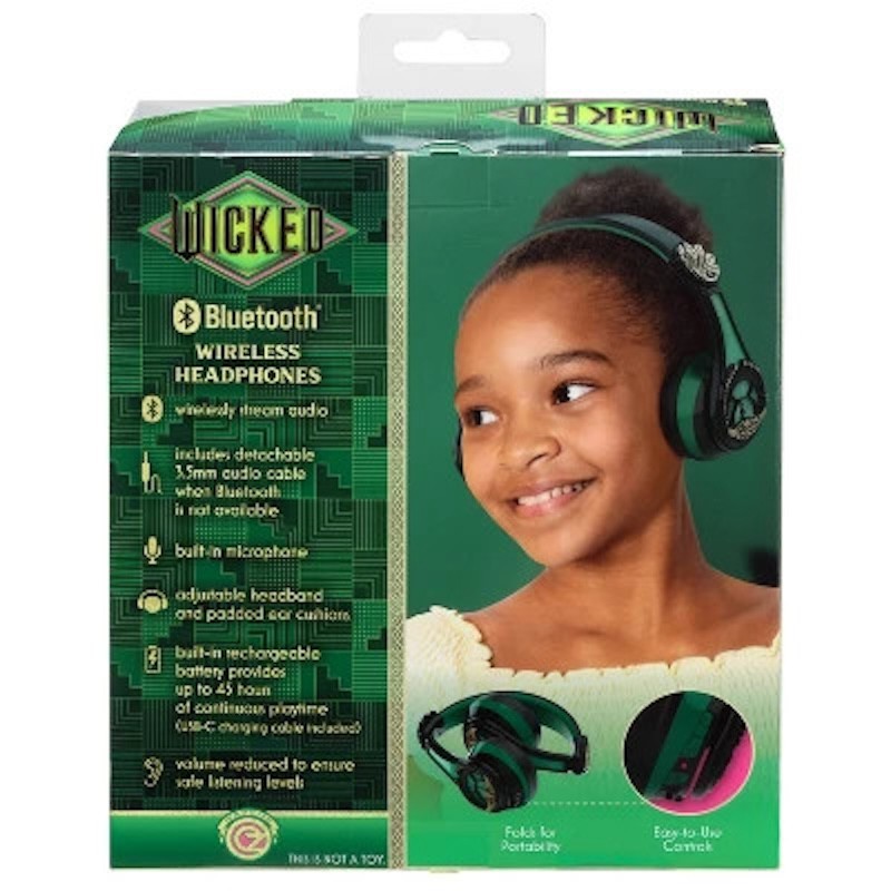 Wicked Elphaba Bluetooth Wireless Headphones Headset Volume Limiting