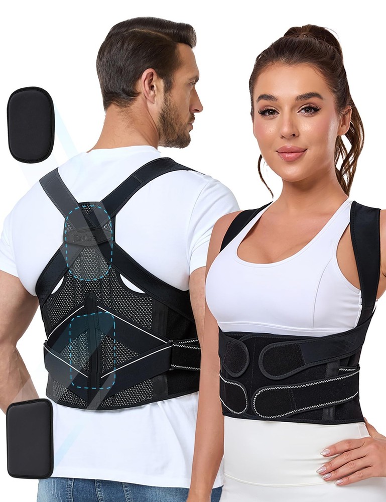 Posture Corrector for and Men with Bionic System, Precise Full Back Back Brac...