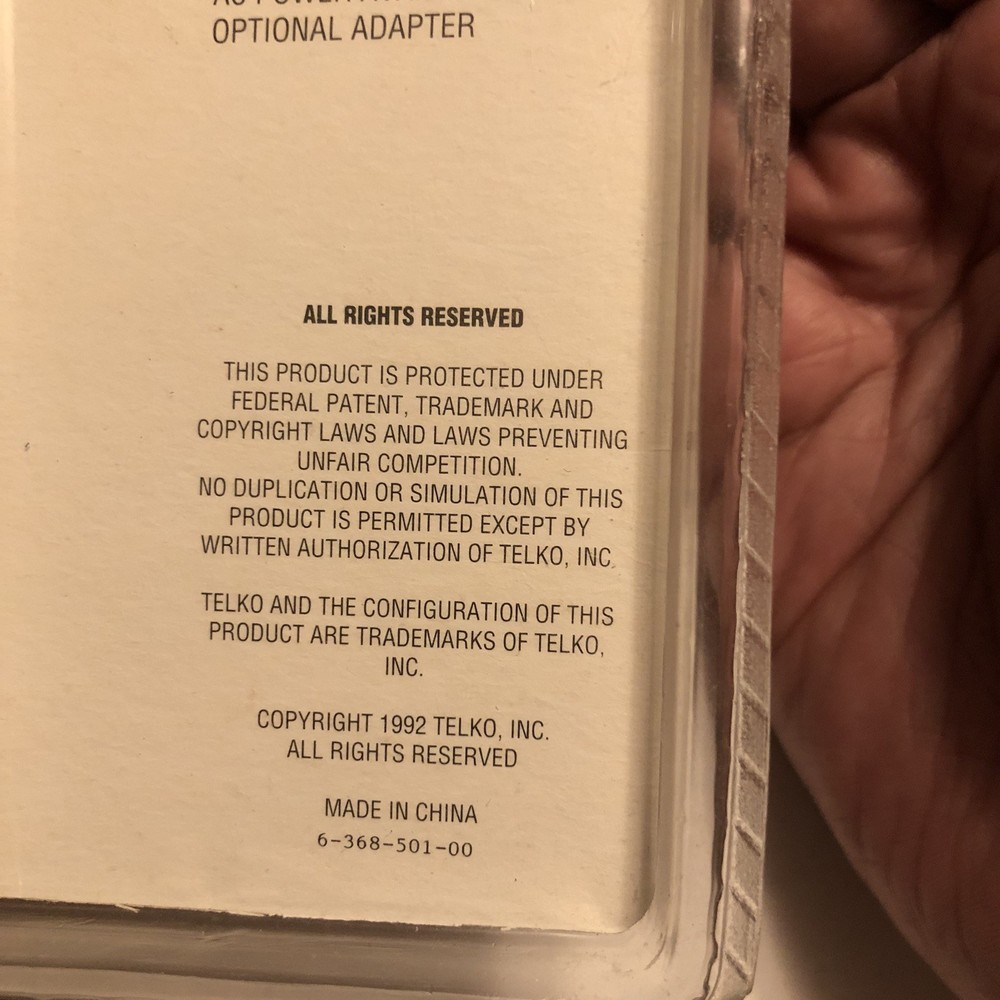 Telko Security Programmable Infrared Sensor Alarm S002M New From 1992 @B