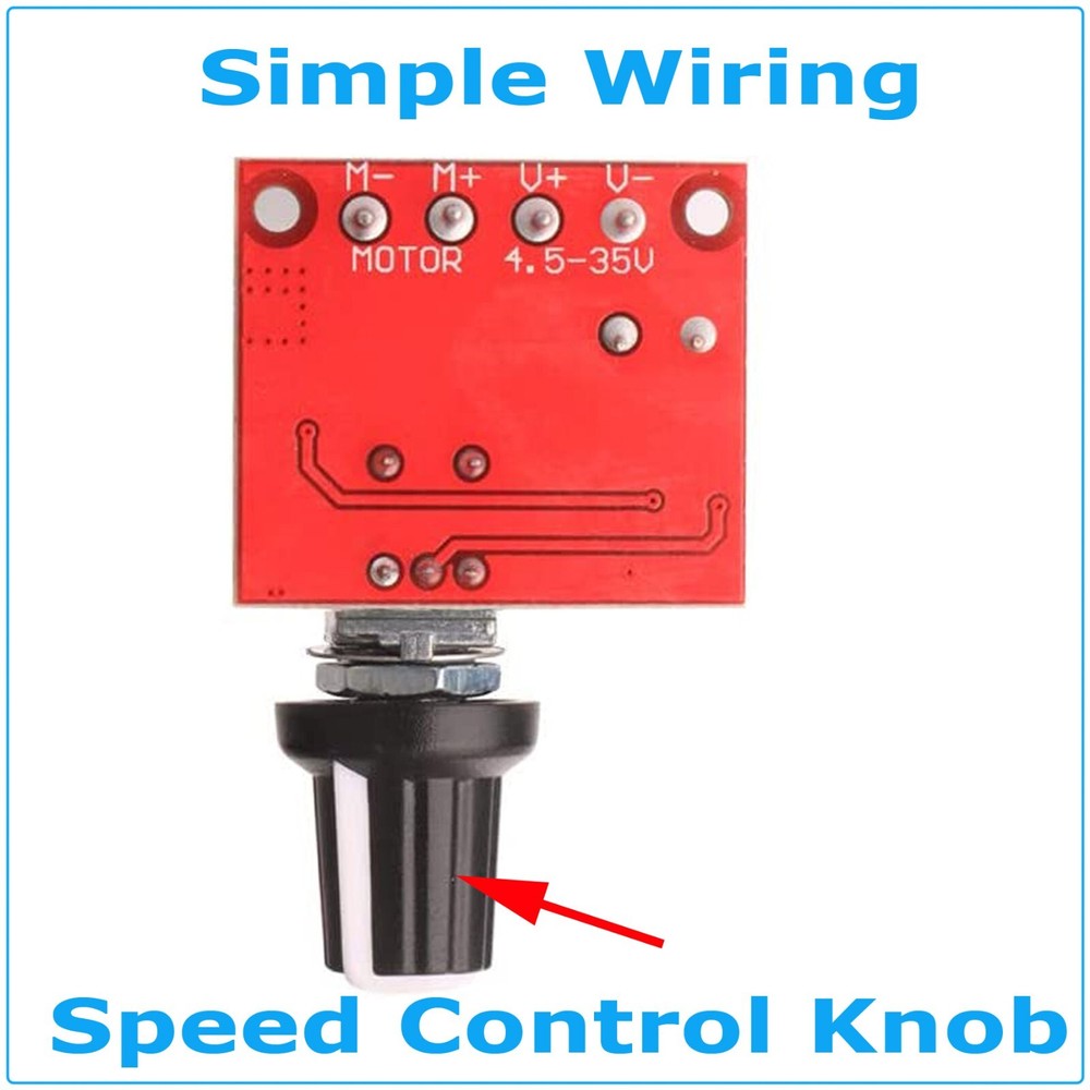 Adjustable DC PWM Motor Fan Controller Module 4.5V-35V With On Off Switch