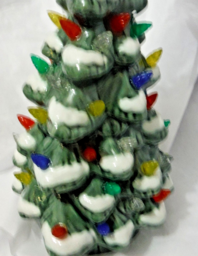 Burton & Burton Decor Ceramic Lighted Christmas Tree, New
